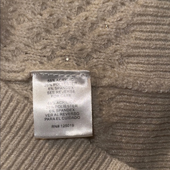 Women's Beige Cardigan Sweater - Picture 7 of 8